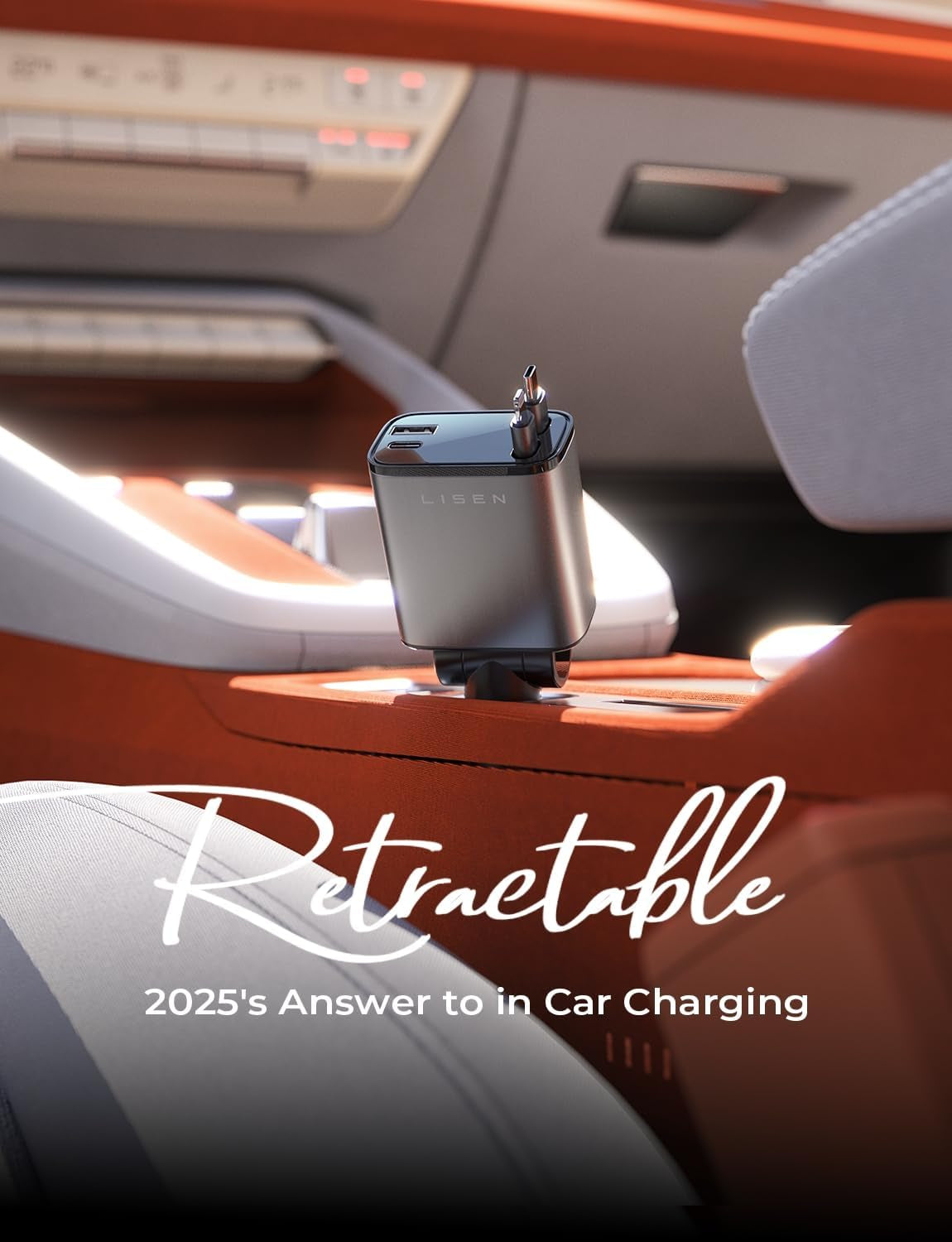 Retractable Car Charger, 69W USB C Car Accessories Adapter for Iphone 16 USB C Charger Fast Charging, Truck Accessories, Travel Essentials Gifts for Women Men, for Iphone 16 15 14 13 12 Pro Max