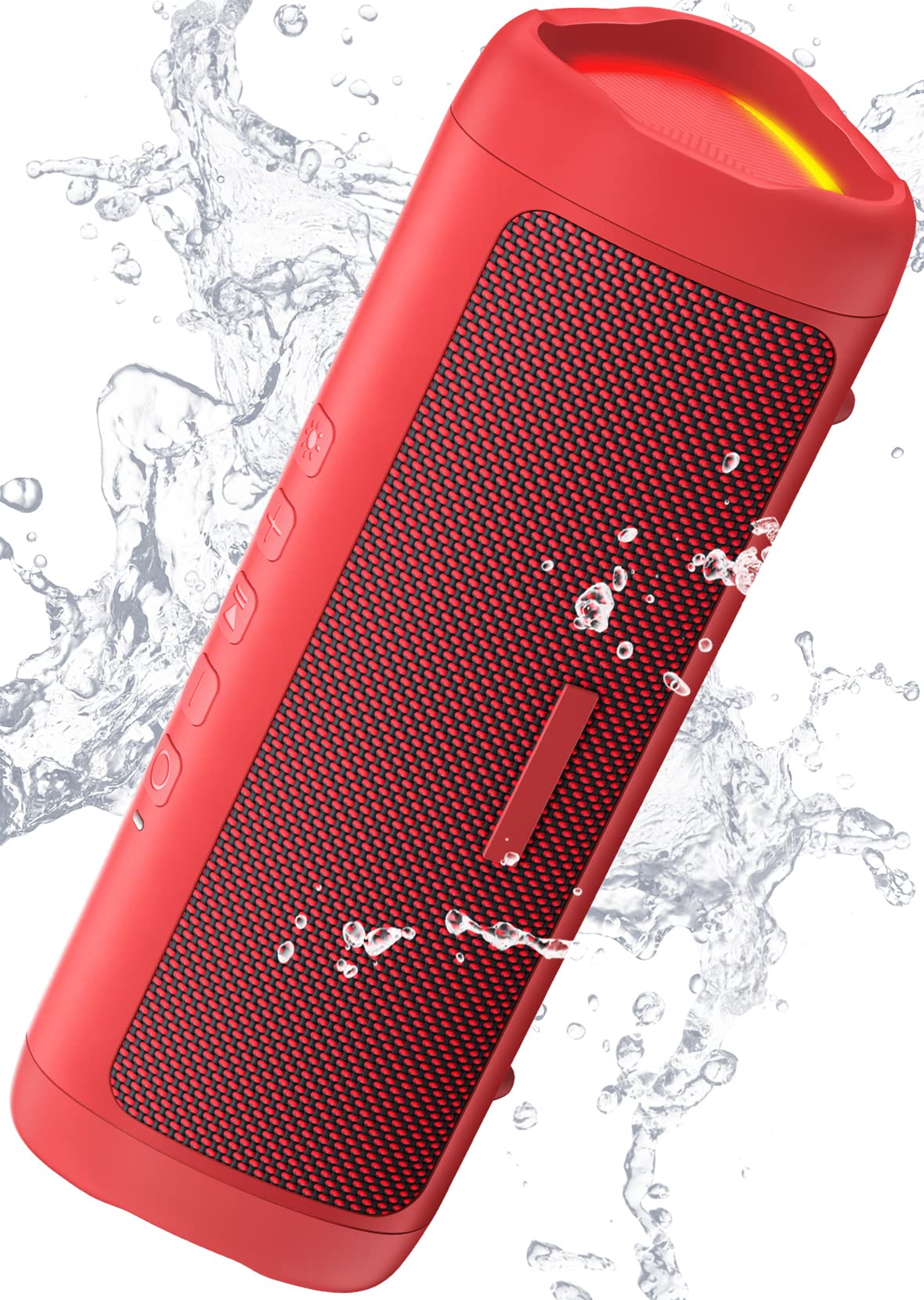 Bluetooth Speaker with HD Sound, Portable Wireless, IPX5 Waterproof, Up to 20H Playtime, TWS Pairing, BT5.3, for Home/Party/Outdoor/Beach, Stocking Stuffers, White Elephant Gifts for Adults (Black)