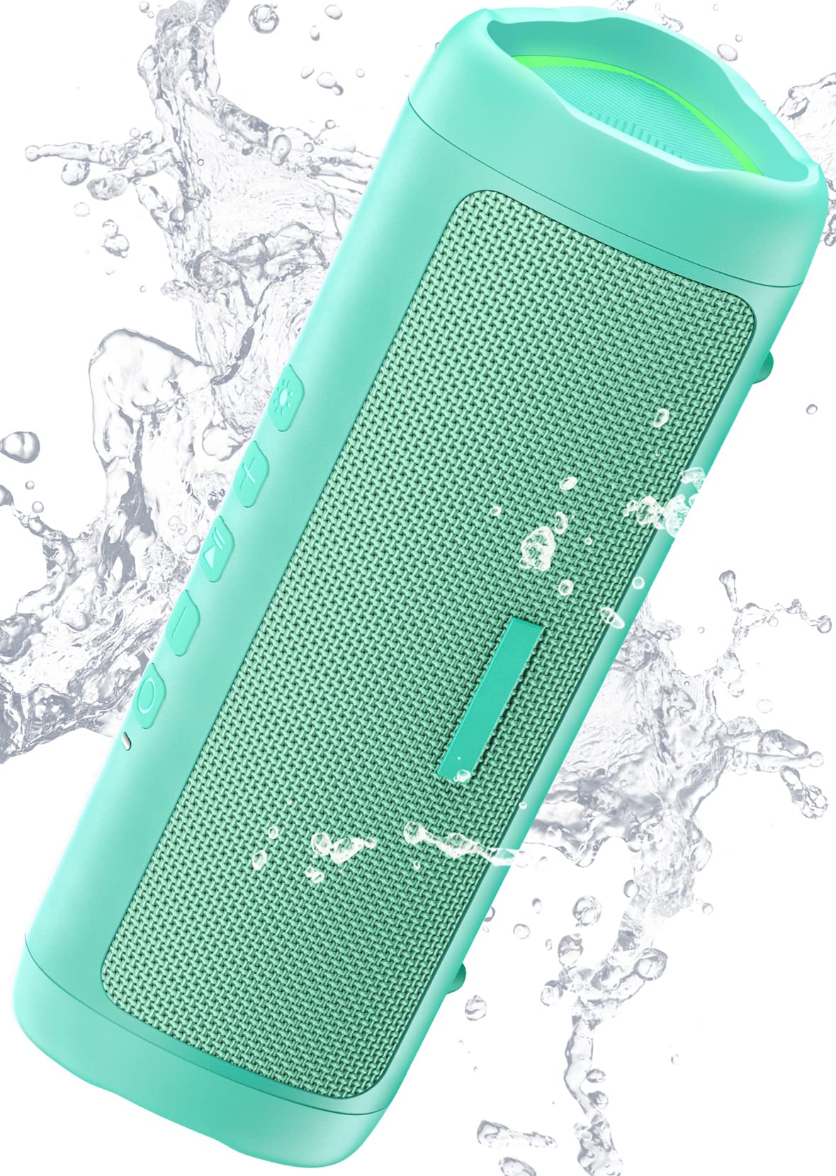 Bluetooth Speaker with HD Sound, Portable Wireless, IPX5 Waterproof, Up to 20H Playtime, TWS Pairing, BT5.3, for Home/Party/Outdoor/Beach, Stocking Stuffers, White Elephant Gifts for Adults (Black)